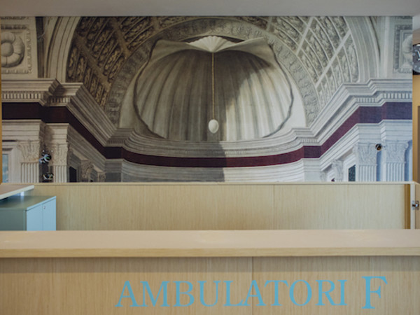 Dettaglio de La Pala Montefeltro, Piero della Francesca, Ambulatorio Humanitas Rozzano, 2022