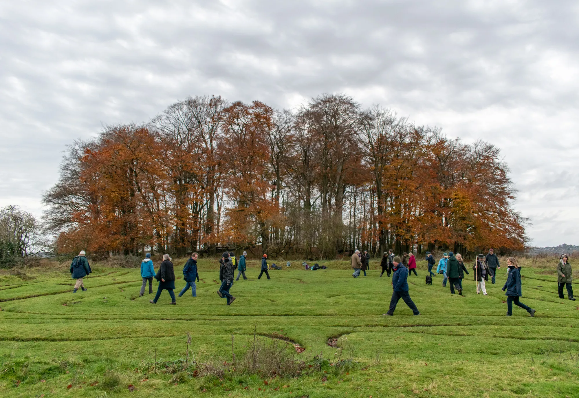 Guy Hayward with Pilgrimage at Mizmaze St. Catherines Hill