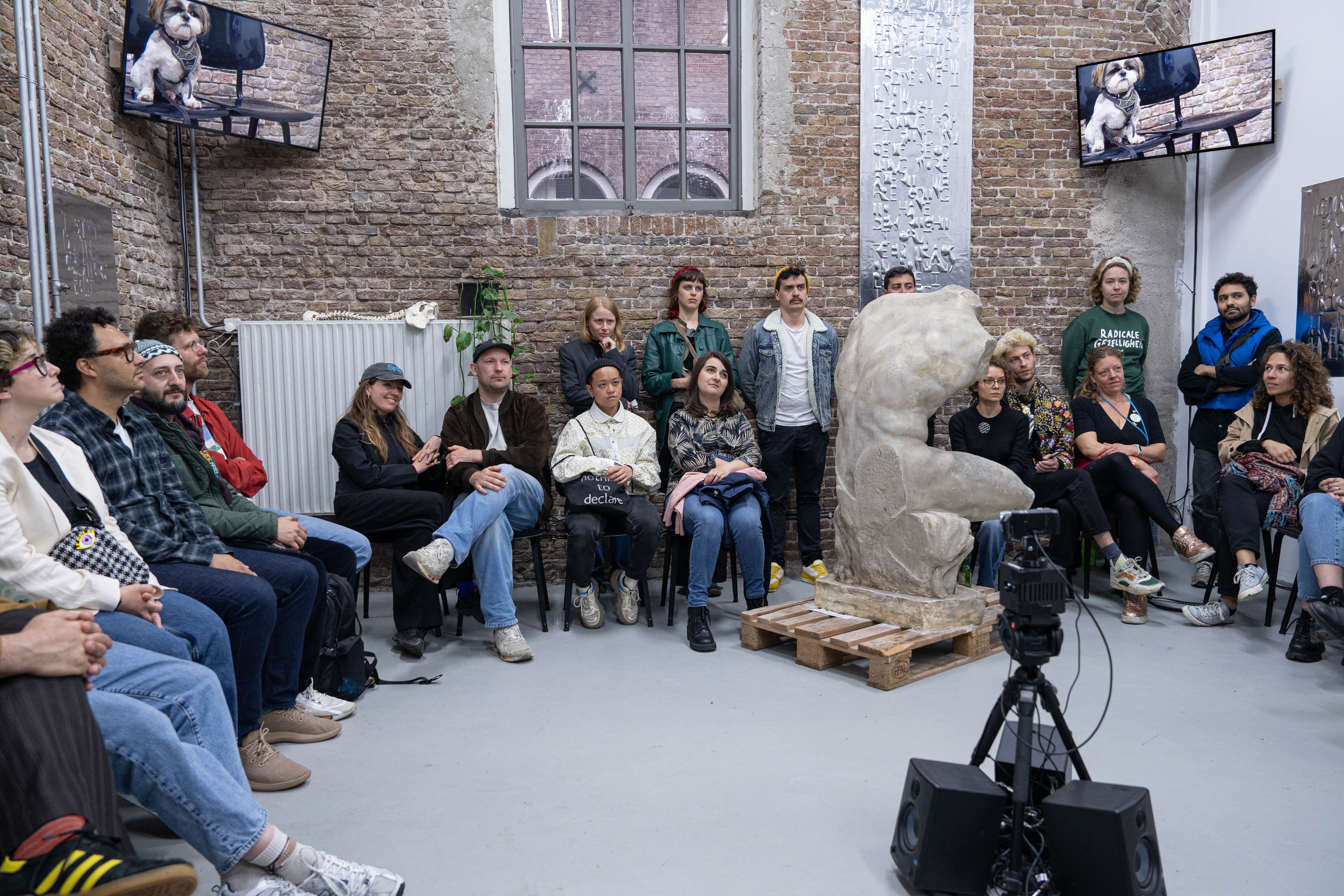 Visitors at Amsterdam Art Week 2024, photograph by Tomek Dersu Aaron