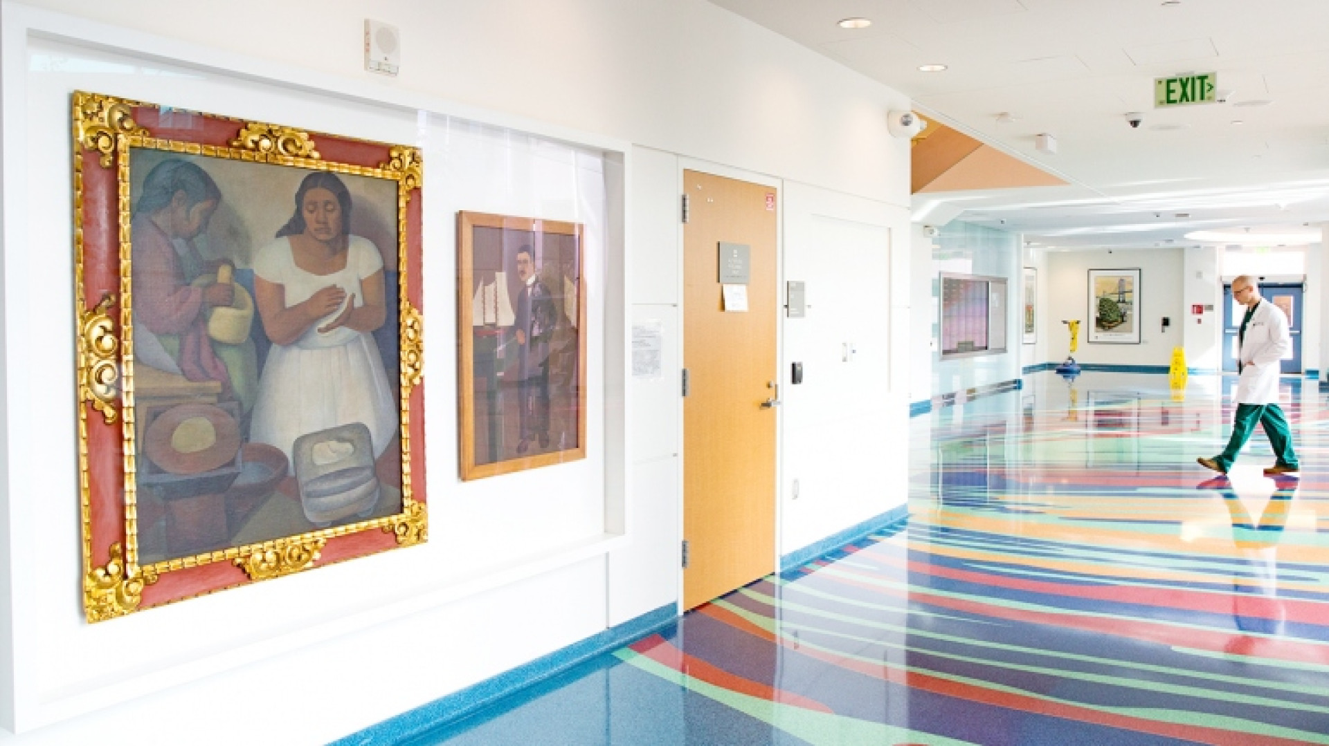 Diego Rivera’s “La Tortillera” e Frida Kahlo’s ritratto di Leo Eloesser, Zuckerberg San Francisco General Hospital, Fotografia di Elisabeth Fall