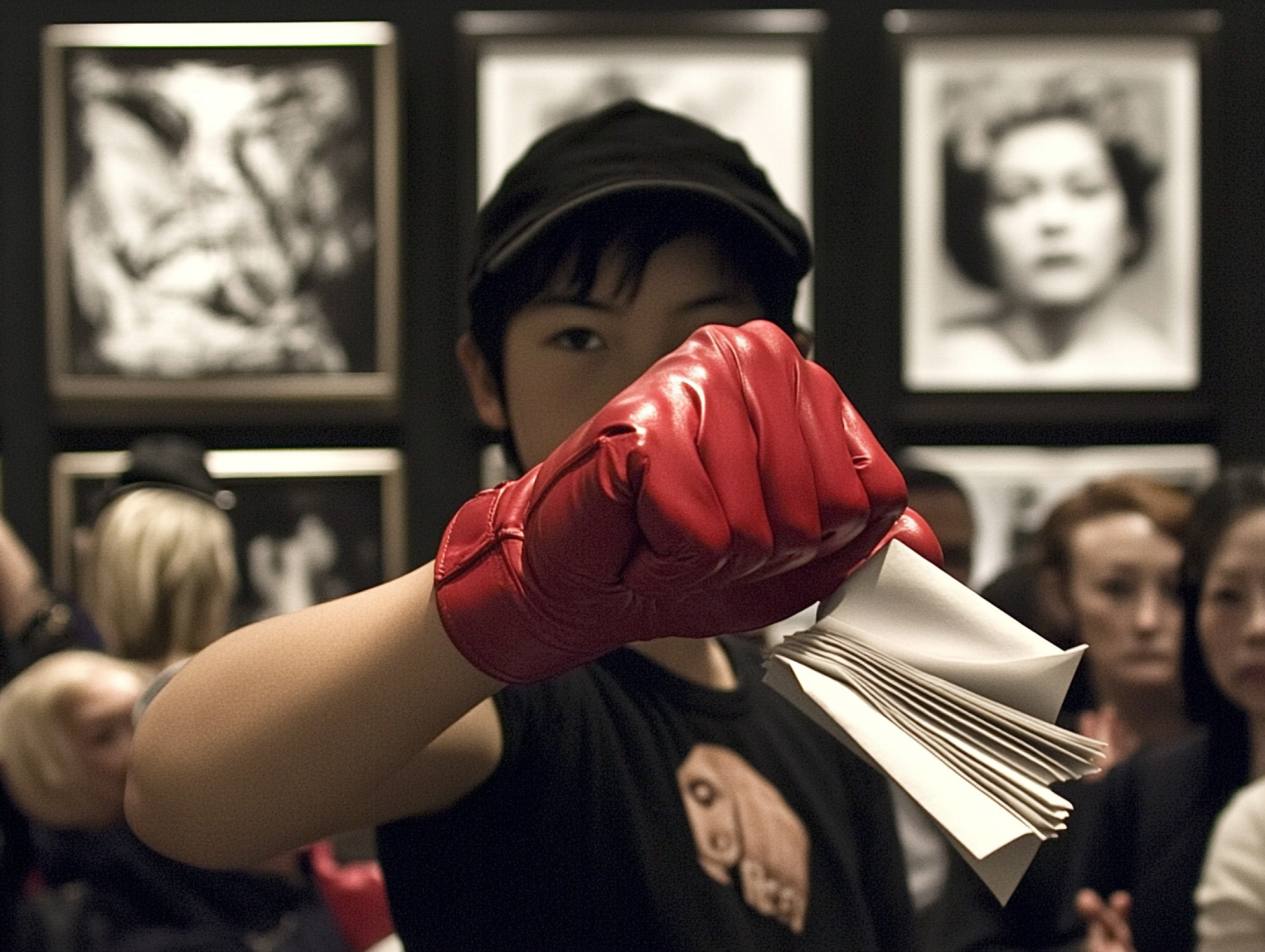 Pizzini," an action by Luca Rossi at the MAMbo Museum in Bologna, 2025.