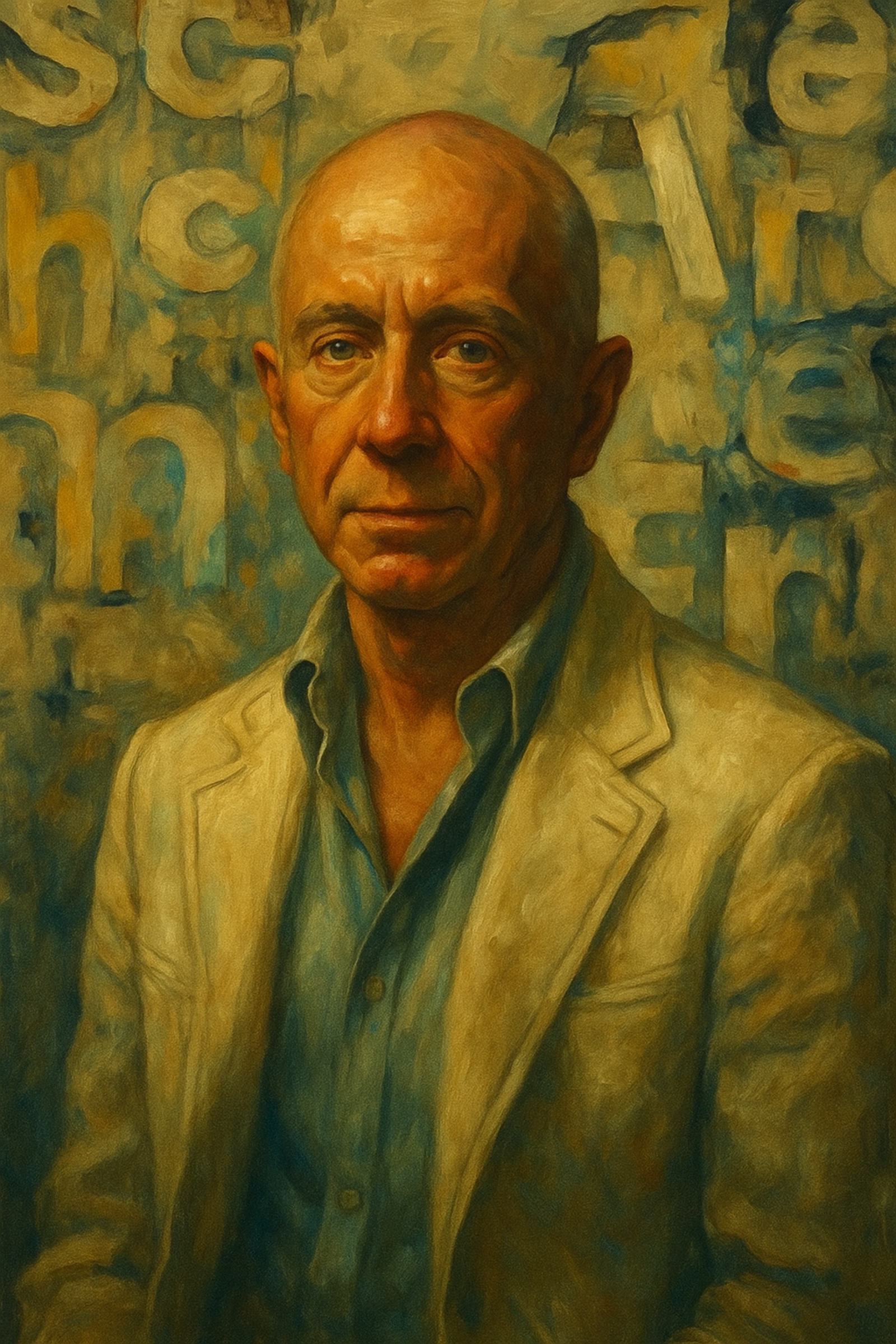 Ritratto di Brent Sikkema, immagine creata con AI.